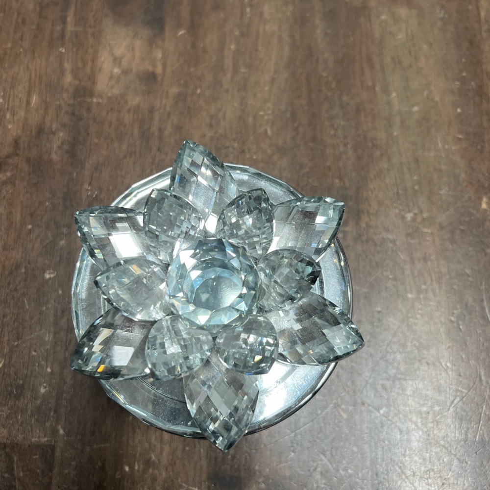 Crystal Flower Decorative Jewelry Holder